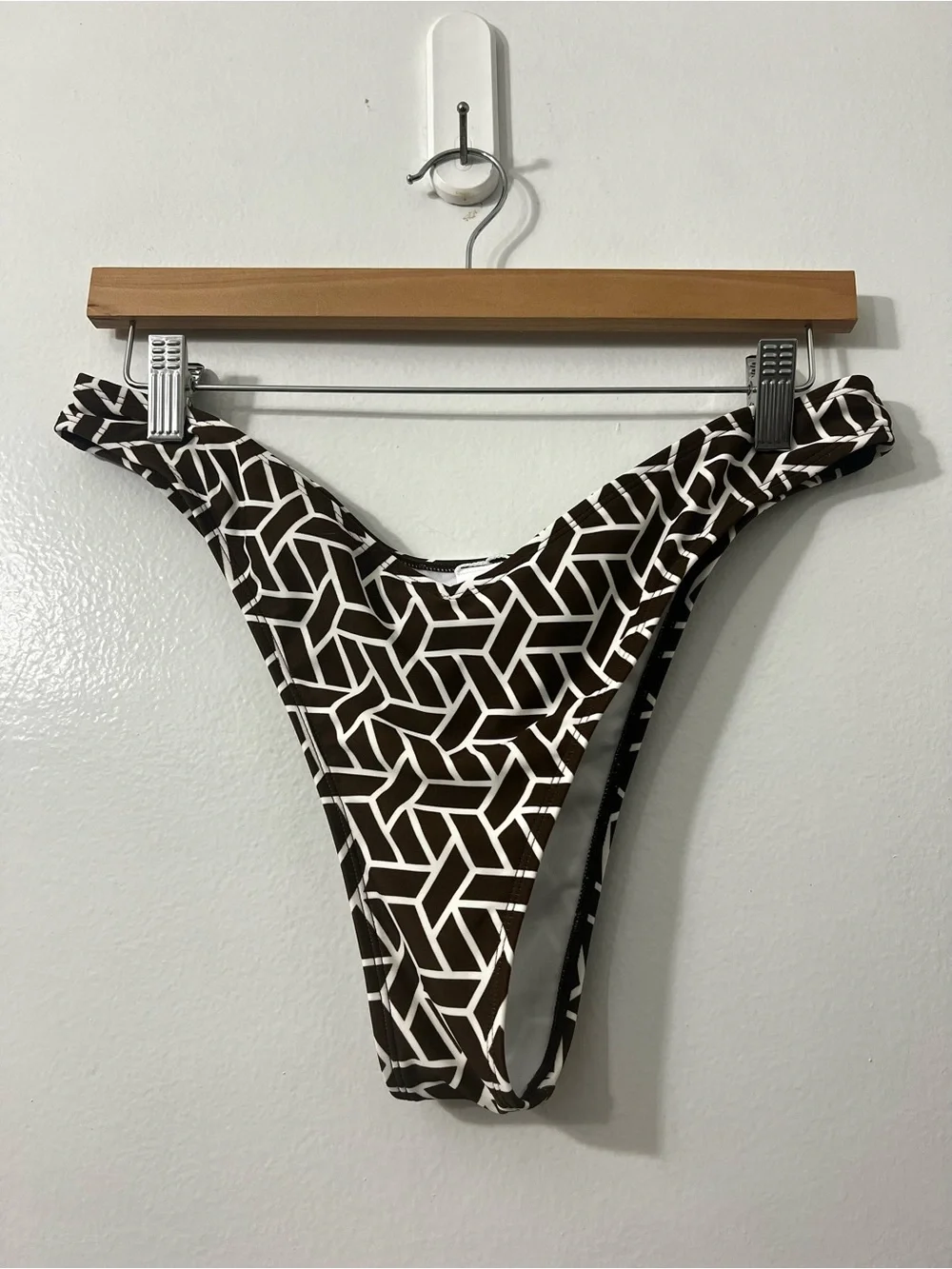 Cupshe Women Sweetheart Geometric High Rise Two Piece XL Bikini Swimsuit Retro